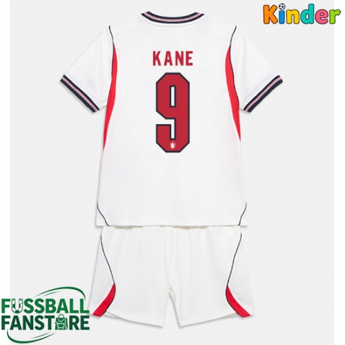 England Harry Kane #9 Replik Heimtrikot Kinder WM 2026 Kurzarm (+ Kurze Hosen)